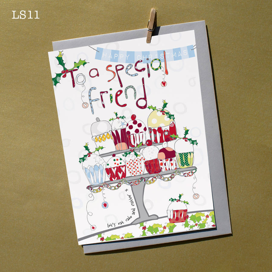 a special friend christmas card by molly mae | notonthehighstreet.com