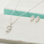 Sterling Silver Knot Necklace And Earrings Set, thumbnail 1 of 4