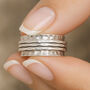 Personalised Hammered Sterling Silver Spinner Ring, thumbnail 1 of 10