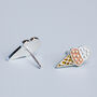 Sterling Silver Ice Cream Cone Stud Earrings, thumbnail 4 of 6