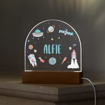 Personalised Space Night Light For Children, 2 of 7