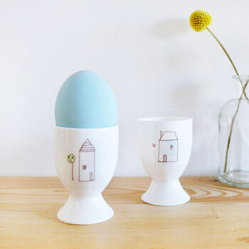 Pair Of House Egg Cups, 2 of 4