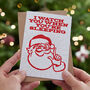 'Creepy Santa' Funny Christmas Card, thumbnail 1 of 6