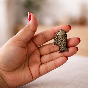 Vintage Brass Fish Cabinet Knob, 8 of 8