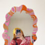 Wavy Mirror Orange And Pink, thumbnail 5 of 8