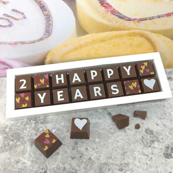 Chocolate Anniversary Gift With Personalised Year, 4 of 12