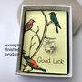 Sterling Silver Good Luck Robin Nest Pin Brooch, thumbnail 7 of 12