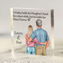 Personalised Father And Daughter Acrylic Block – Custom Backview Portrait Gift For Dad, thumbnail 1 of 8
