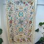 Pastel Suzani Hand Embroidered Throw Bed Spread, thumbnail 3 of 4