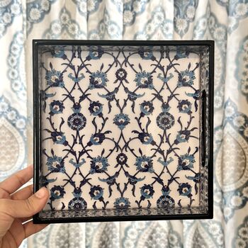 Wooden Serving Tray, Printed Square, 12 of 13