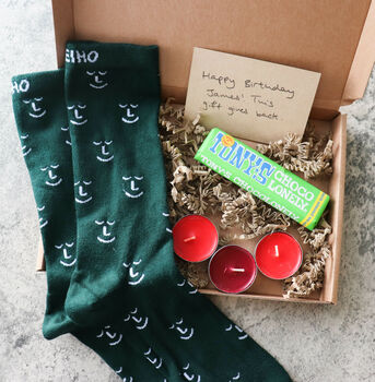 Bamboo Socks, Chocs And Candles Self Care Giftbox, 4 of 8