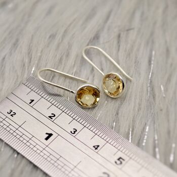 Citrine Earrings, Sterling Silver Earrings, 8 of 8