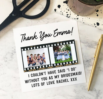 Personalised Wedding Thank You 3D Photo Card, 8 of 8