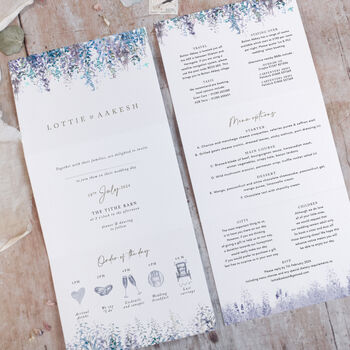 Wedding Invitation 'Whimsical Winter' Three Fold, 3 of 6