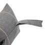 Luxury Wool Effect Door Draught Excluder Grey Check, thumbnail 4 of 5