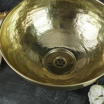 Solid Brass Vessel Sink For Kitchen And Bathroom, 400 Mm Diameter, 4 of 10