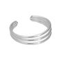 Sterling Silver Triple Wire Open Adjustable Ring, thumbnail 9 of 11