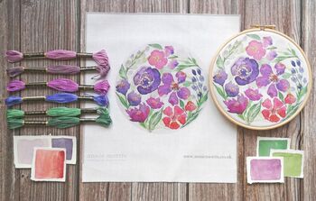 Cottage Garden Floral Embroidery Kit, 3 of 5