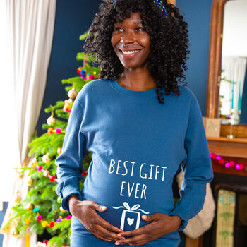 'Best Gift Ever' Mum To Be Christmas Jumper Sweatshirt, 2 of 10