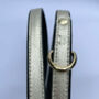 Premium Handmade Italian Leather Black Gold Dog Lead, thumbnail 8 of 9