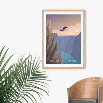 Go Base Jumping Travel Poster Art Print, 4 of 8