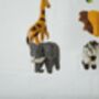 Handmade Fairtade Felt Zoo Animal Mobile, thumbnail 2 of 3