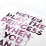 'Be The Queen' Typography Print, thumbnail 3 of 6