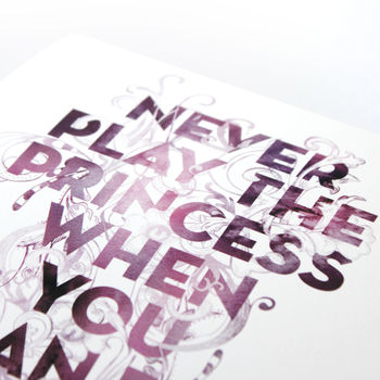'Be The Queen' Typography Print, 3 of 6