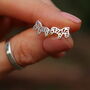 Silver Zebra Stud Earrings Animal Lover Gift, thumbnail 1 of 3