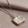 Personalised Little Message Envelope Necklace, thumbnail 6 of 12