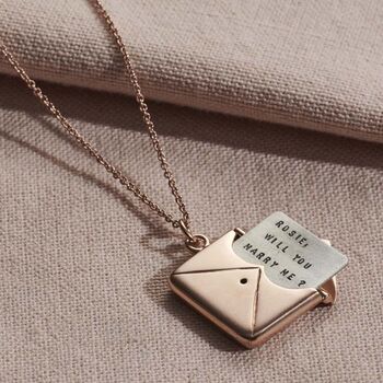 Personalised Little Message Envelope Necklace, 6 of 12