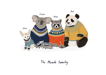 Personalised Animal Family Print, 3 of 3