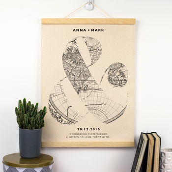 Personalised Antique Map Cotton Print, 3 of 4