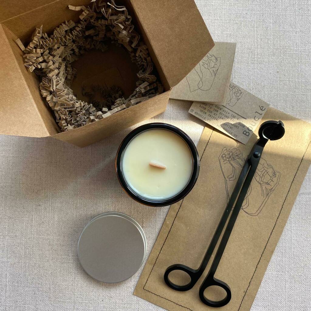 Candle And Wick Trimmer Gift Set Bundle By Bouclé