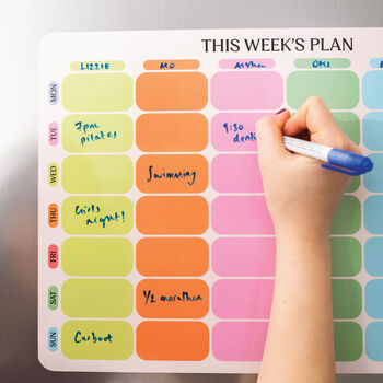 Large A3 Weekly Family Planner | Citrus Splash, 2 of 6