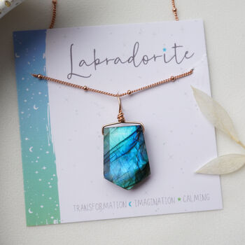 Natural Labradorite Necklace, 2 of 10