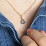 Personalised Gold Or Silver Birthstone Initial Necklace, thumbnail 4 of 10