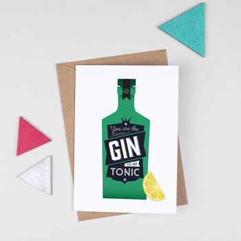 Gin Valentine's Card 'Gin To My Tonic', 2 of 5