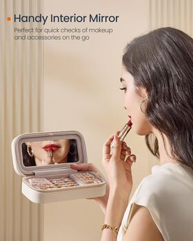 Travel Jewellery Case Portable Jewellery Box, 4 of 6