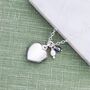 Opening Sterling Silver Heart Locket With Pearls, thumbnail 3 of 11
