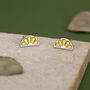 Sterling Silver Lemon Slice Stud Earrings, thumbnail 1 of 11