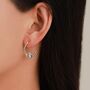 Sterling Silver Claddagh Hoop Earrings, thumbnail 8 of 12
