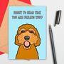 Cute Cockapoo Large Size Get Well Card, thumbnail 1 of 2