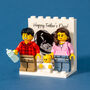 Personalised First Father’s Day Baby Scan Lego® Brick Minifig Display Gift For Dad To Be, thumbnail 2 of 11