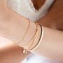 Tiny Yellow Gold Plated Nugget Wrap Bracelet, thumbnail 1 of 8