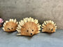 Set Three Handmade Hedgehog Ornaments Coconut, thumbnail 2 of 12