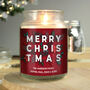 Personalised Merry Christmas Candle, thumbnail 2 of 8