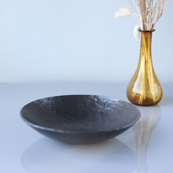 11th Anniversary Gift; Large Hammered Steel Bowl, 7 of 12