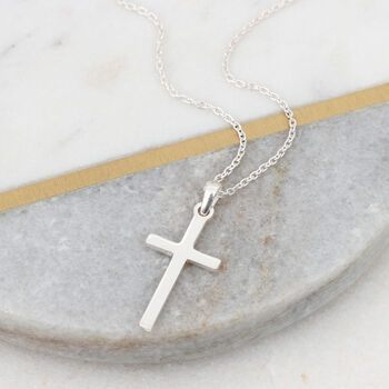 Sterling Silver Cross Necklace By Hurleyburley | notonthehighstreet.com