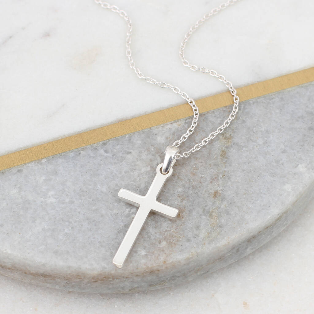 Sterling Silver Cross Necklace, 1 of 4